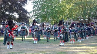 Ballater Pipe Band march onto Green playing Cock o the North starting Beating Retreat 2022 [upl. by See382]