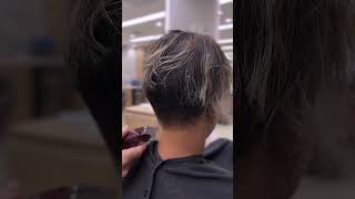 Super short bob with buzzed nape makeover [upl. by Dannie]