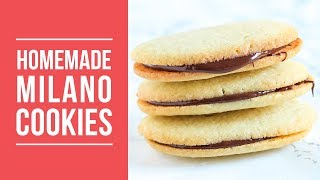 Homemade Milano Cookies  DIY Copycat Recipe [upl. by Dowell]