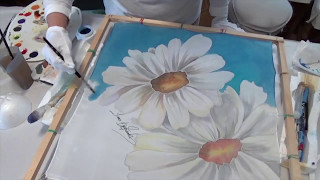 Painting silk scarf Silk painting for beginners Artodos How to paint silk scarf [upl. by Merrie234]