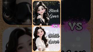 BLACK LOVER🖤VS WHITE LOVER🤍heels👠nails💅makeup💄dress👗earrings👂trendingviral [upl. by Annaer82]