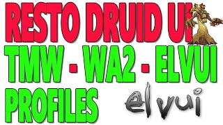 RESTO DRUID UI TMW  WA2  ElvUI PROFILES amp SETUP MadSkillzzTV [upl. by Kauslick]