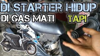 Mio M3 di starter hidup tapi di gas mati yamaha [upl. by Bashemath]