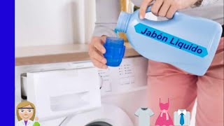 JABÓN LIQUIDO CASERO PARA LAVADORA  1 [upl. by Nilpik]