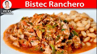 BISTEC RANCHERO  Vicky Receta Facil [upl. by Lihcox]