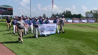 Hosts assist teams during the Little League World Series [upl. by Cleodal]