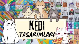 KEDİ TASARIMLARI II Görsel Sanatlar Ders Etkinlikleri II Kedi Çizimleri [upl. by Wiersma]