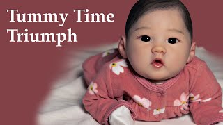 Reborns role play  Tummy Time with Reborn doll Liling by Ping Lau [upl. by Sivolc]