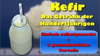 Kefir  Kefir einfach selbstgemacht  5 gesundheitliche Vorteile von Kefir [upl. by Llezom]