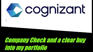 Cognizant stock Check  wonderful company  strong buy for my portfolio [upl. by Jodee]