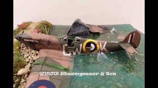 Building a diorama for the wrecked Airfix 172 scale Spitfire Mk1a [upl. by Primrosa613]