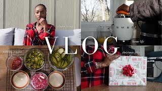 home vlog 7  slower living pickling veggies scratch cooking what I got for Christmas [upl. by Ethelinda892]