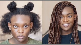 HOW TO BOX BRAID  HOW TO CUSTOMIZE YOUR KANEKALON HAIR COLOR [upl. by Ravahs]