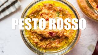 How To Make PESTO ROSSO  Authentic Sicilian Recipe with fresh tomatoes ricotta and basil [upl. by Lundberg734]