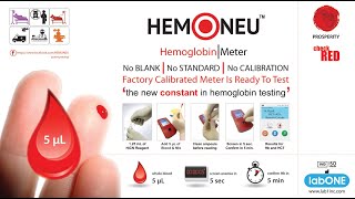 How to measure Blood Haemoglobin using HEMONEU Hemoglobin Measuring System [upl. by Glarum]