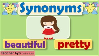 Learn the Synonyms  Words that are same in meaning   Examples of synonyms  Lesson with quiz [upl. by Rivera219]