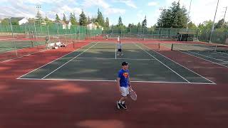 81924 Tennis with Robert Ronghua and Steve at Skyline High School Sammamish [upl. by Laurin290]