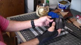 Part 911 Wet Molding a Basket Weave Leather Pancake Style Holster [upl. by Narahs440]