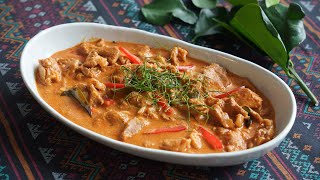 Panang Curry Recipe พะแนงหมู  Hot Thai Kitchen [upl. by Nanon]