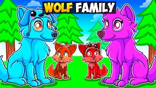 Having a WOLF FAMILY in Roblox [upl. by Ahsekyw]