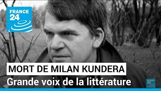 Mort de Milan Kundera grande voix de la littérature mondiale • FRANCE 24 [upl. by Aneela]