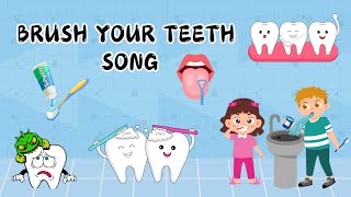 Brush your teeth song Morning routine Nursery rhymes and kids songs Baby song [upl. by Georgi]