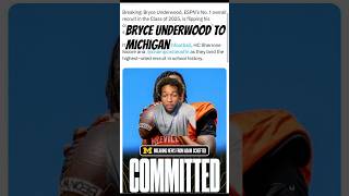 Bryce Underwood Commits to Michigan [upl. by Elorak]