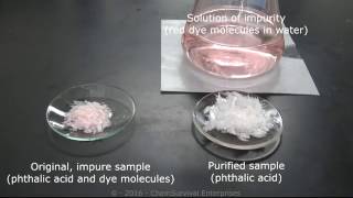 A short recrystallization demonstration phthalic acid [upl. by Reltuc]