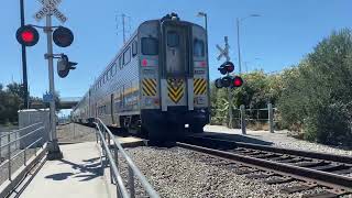 Amtrak Capitol Corridor 729 At Santa Clara Great America CA [upl. by Rab143]