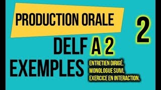 Production Orale DELF A2 Exemples  video 2 [upl. by Lhok]