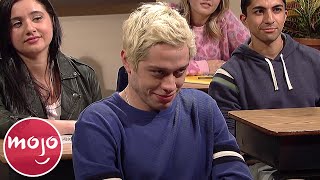 Top 10 Times Pete Davidson Broke on SNL [upl. by Oihsoy]