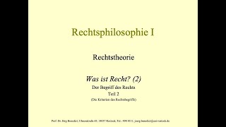 03b Was ist Recht 2  Der Begriff des Rechts Teil 2 [upl. by Amedeo]