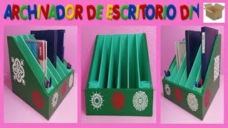 MANUALIDADES con materiales de RECICLAJE como hacer un ORGANIZADOR archivador de cartón DIY Santiago [upl. by Celle]