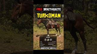 RDR 2  Free Braithwaite Turkoman  Horse Flesh for Dinner rdr2 gameplay shorts [upl. by Inaja]