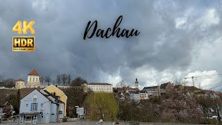 Dachau City and Castle Walking Tour  Bavaria Germany  4K HDR [upl. by Puna]