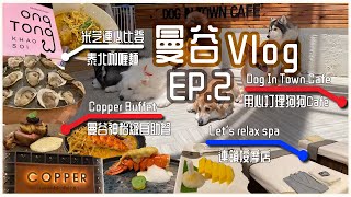 【曼谷Vlog Ep2】 曼谷神枱級自助餐 Copper Buffet 訂位教學｜泰北咖喱麵 必比登推薦 Ongtong｜文青區狗cafe Dog in Town｜Let’s relax spa [upl. by Ahsiekan]