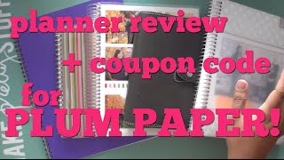 planner review  coupon code for PLUM PAPER [upl. by Ykcul]