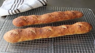 French Baguette  How to Make Baguettes at Home  NoKnead French Bread Recipe [upl. by Begga254]