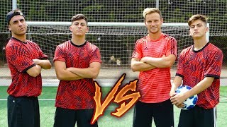 RAKITIC amp MINIBUYER vs ROBERT PG amp XBUYER ¡MINIJUEGOS DE FÚTBOL REAL [upl. by Kopans807]