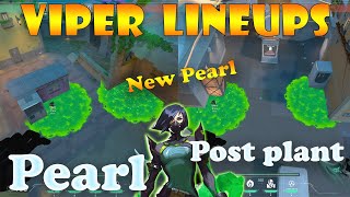 Top 15 New Pearl Viper Post Plant Lineups  Viper Lineups Pearl  Valorant Tips amp Tricks [upl. by Airetas]