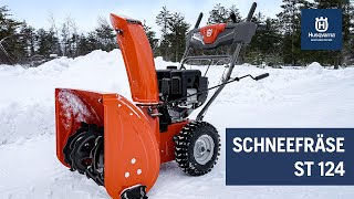 HUSQVARNA Schneefräse ST 124  Produktmerkmale und Funktionen [upl. by Macey]