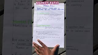 Market Ratio Price earning vs market book ratio Financial ratios [upl. by Tom]