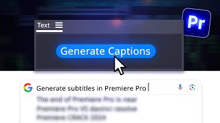 How To Create SUBTITLES In Premiere Pro SUPER EASY  FAQ [upl. by Rubia]