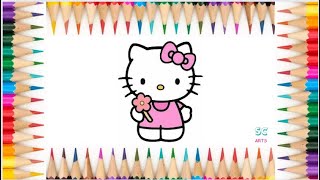 How to draw Hello Kitty [upl. by Eleanor]