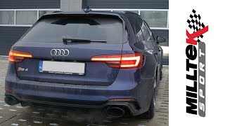 Audi RS4 Avant B9  Wydech Milltek Sport Catback Nonresonated Race exhaust  Wydechowepl [upl. by Nomsed]