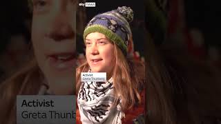 Greta Thunberg joins Georgian protests [upl. by Anaidni426]