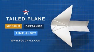 ✈ Unique Tailed Paper Airplane That Flies Well  Fold N Fly [upl. by Anniahs608]