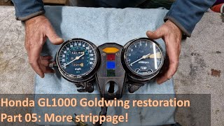 Honda GL1000 Goldwing restoration part 05 More Strippage [upl. by Hank]