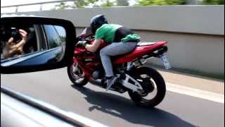 Honda CBR 600 RR vs BMW 740i 1080p [upl. by Teodora171]