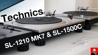 Side by side Technics SL1210 MK7 SL1500C amp SL1200GR [upl. by Castora]